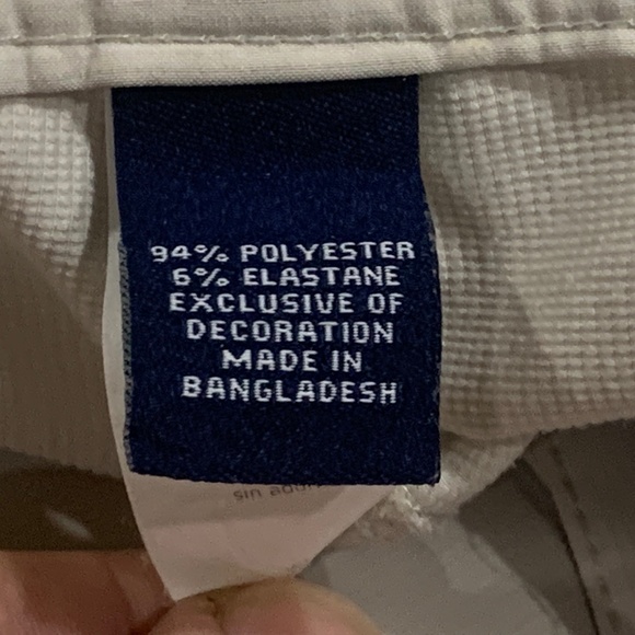 Chaps Men's Golf/Cargo Shorts Gently Worn Size 42 Pearl/Ivory Poly Blend - Picture 5 of 6